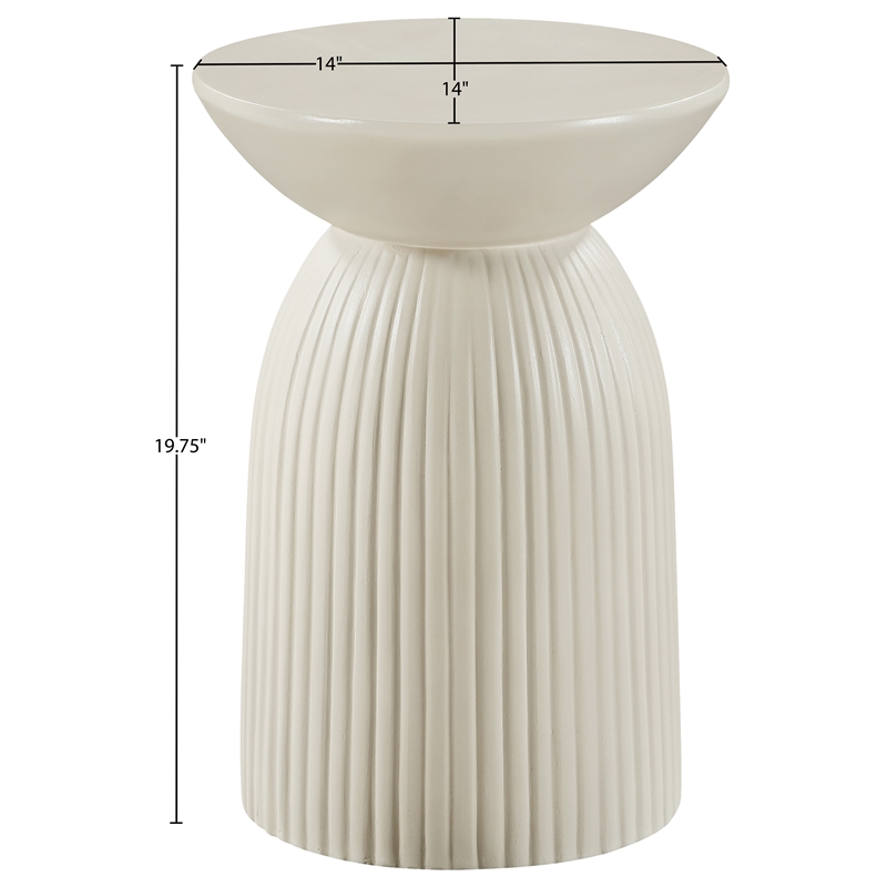 Meridian Furniture Opani Taupe Indoor/Outdoor Concrete End Table