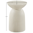 Meridian Furniture Opani Taupe Indoor/Outdoor Concrete End Table