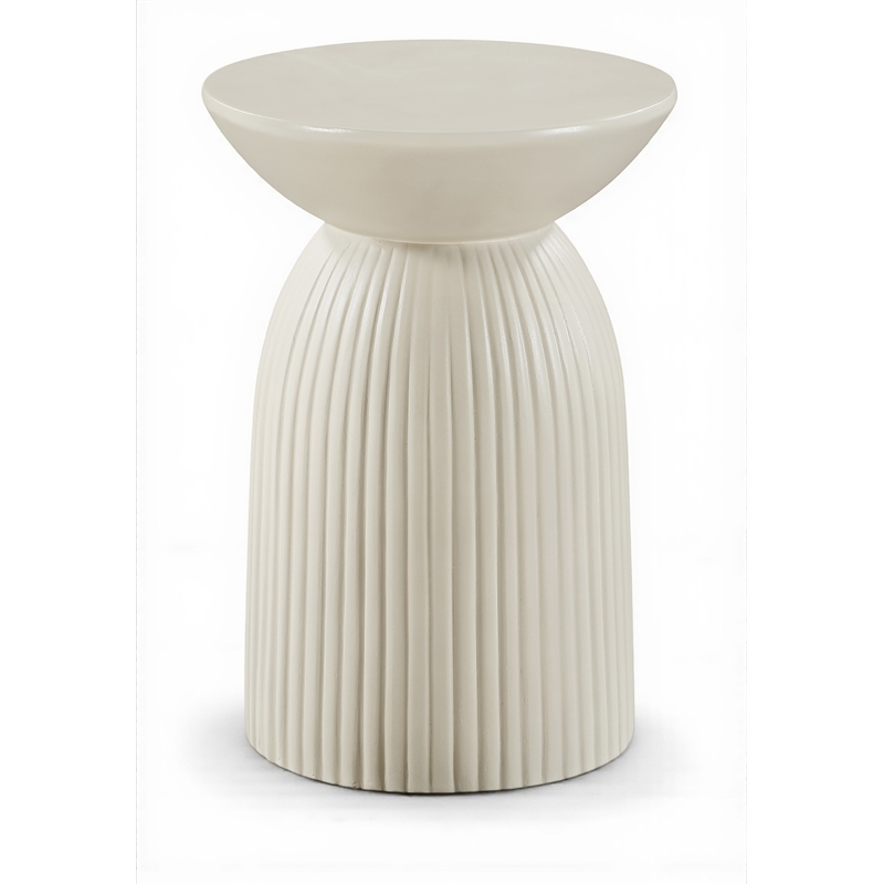 Meridian Furniture Opani Taupe Indoor/Outdoor Concrete End Table
