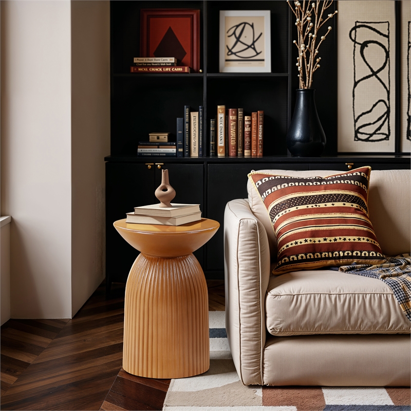 Meridian Furniture Opani Terracotta Indoor/Outdoor Concrete End Table