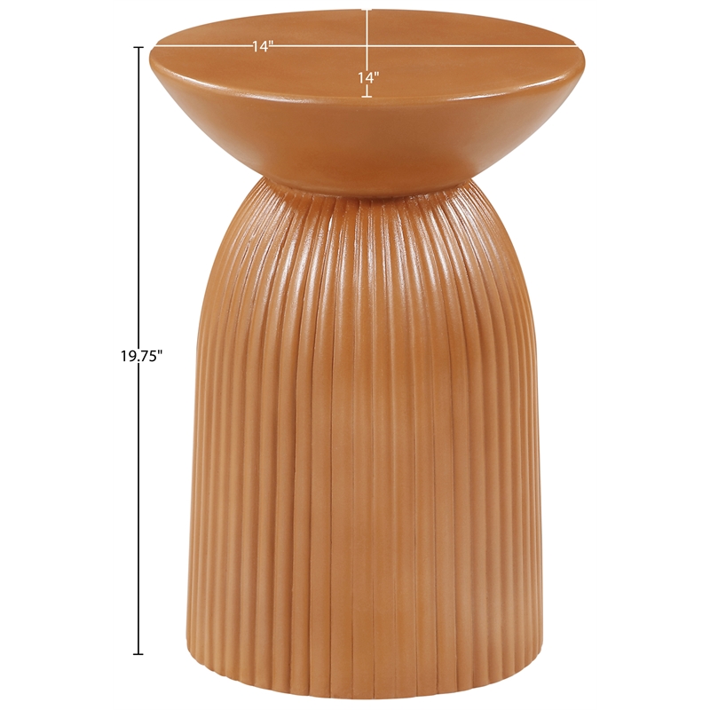 Meridian Furniture Opani Terracotta Indoor/Outdoor Concrete End Table