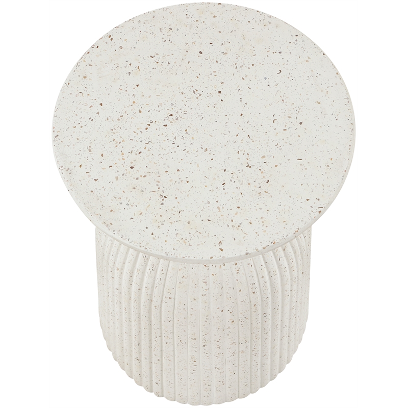 Meridian Furniture Opani Terrazzo Indoor/Outdoor Concrete End Table