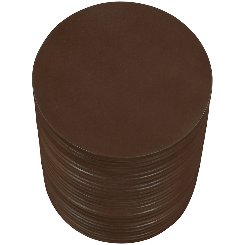 Meridian Furniture Nobi Brown Indoor/Outdoor Concrete End Table