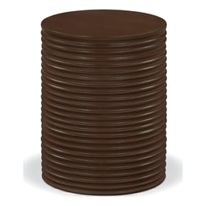 Meridian Furniture Nobi Brown Indoor/Outdoor Concrete End Table