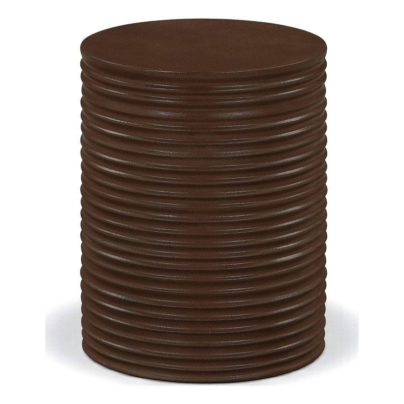 Meridian Furniture Nobi Brown Indoor/Outdoor Concrete End Table