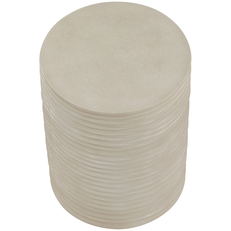 Meridian Furniture Nobi Beige Indoor/Outdoor Concrete End Table