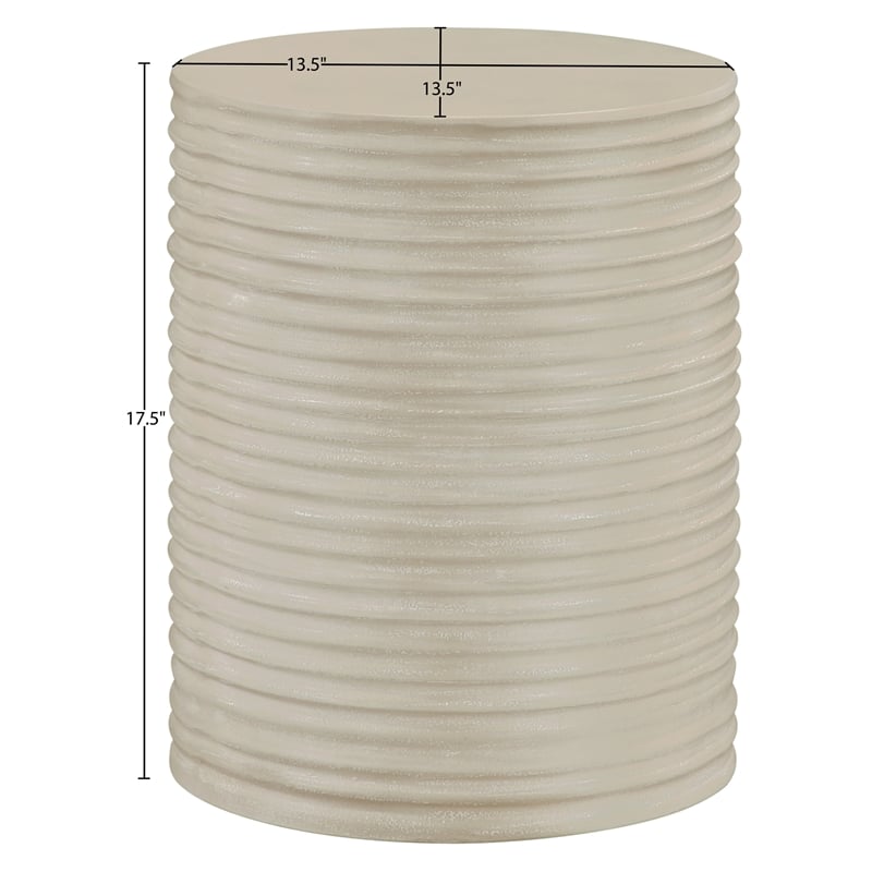 Meridian Furniture Nobi Beige Indoor/Outdoor Concrete End Table