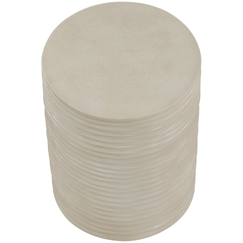 Meridian Furniture Nobi Beige Indoor/Outdoor Concrete End Table