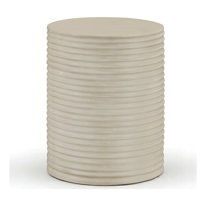 Meridian Furniture Nobi Beige Indoor/Outdoor Concrete End Table