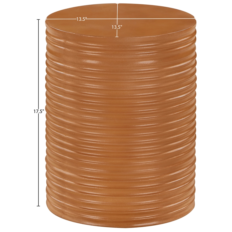 Meridian Furniture Nobi Terracotta Indoor/Outdoor Concrete End Table