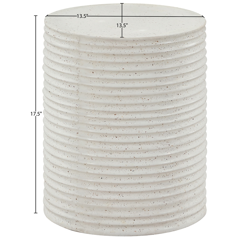 Meridian Furniture Nobi Terrazzo Indoor/Outdoor Concrete End Table