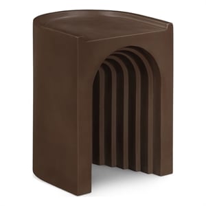 Meridian Furniture Avenda Brown Indoor/Outdoor Concrete End Table