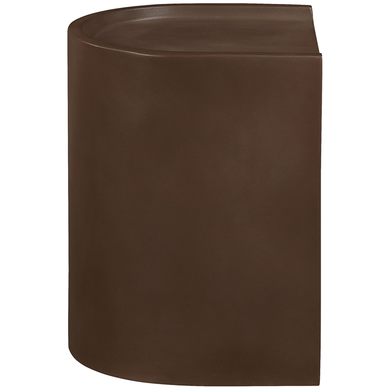 Meridian Furniture Avenda Brown Indoor/Outdoor Concrete End Table