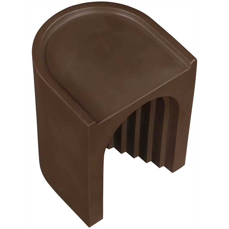 Meridian Furniture Avenda Brown Indoor/Outdoor Concrete End Table