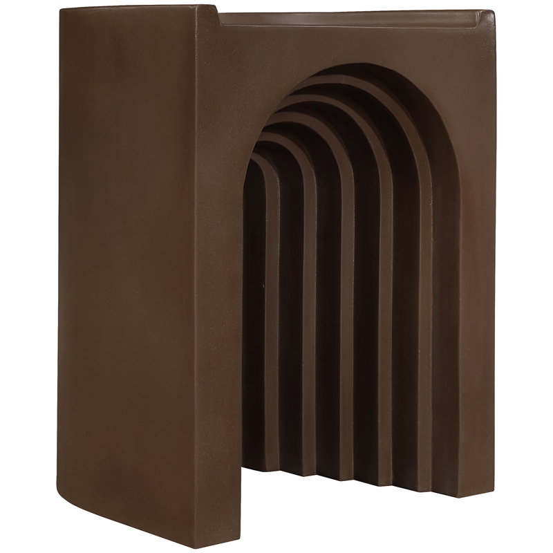 Meridian Furniture Avenda Brown Indoor/Outdoor Concrete End Table