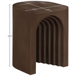 Meridian Furniture Avenda Brown Indoor/Outdoor Concrete End Table