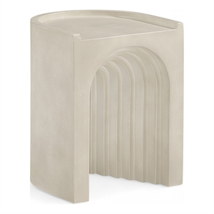 Meridian Furniture Avenda Beige Indoor/Outdoor Concrete End Table