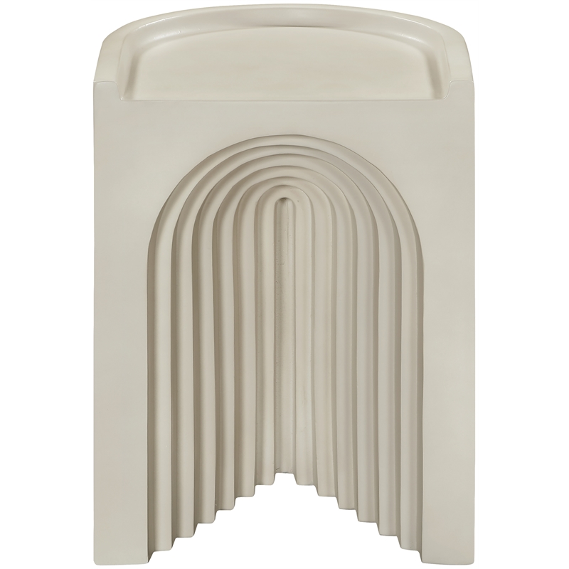 Meridian Furniture Avenda Taupe Indoor/Outdoor Concrete End Table