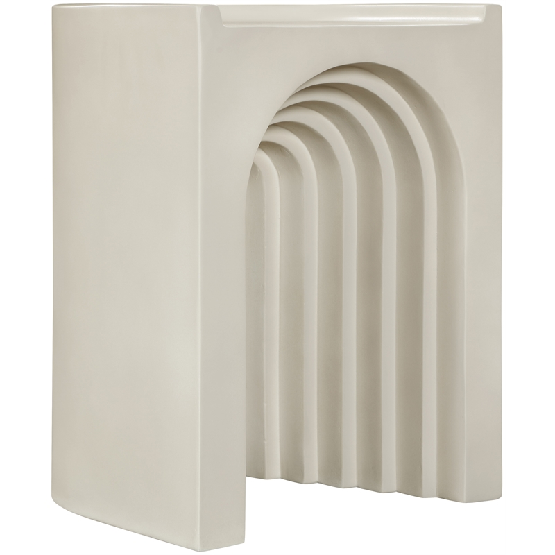 Meridian Furniture Avenda Taupe Indoor/Outdoor Concrete End Table