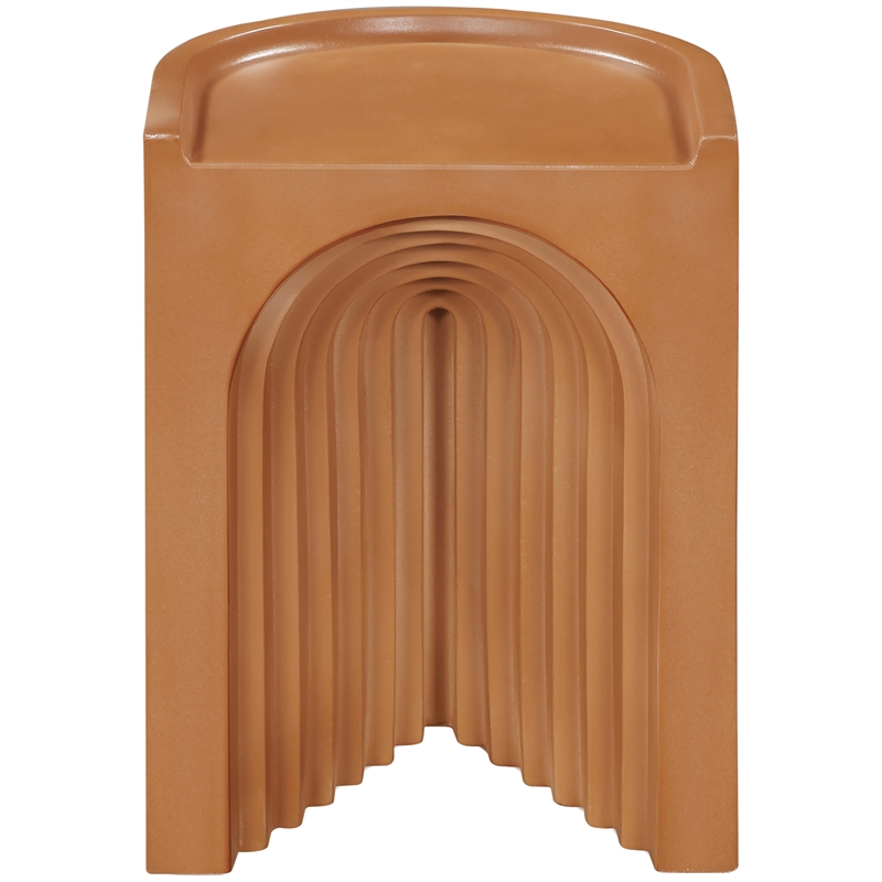Meridian Furniture Avenda Terracotta Indoor/Outdoor Concrete End Table