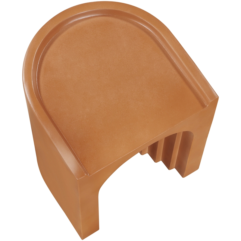 Meridian Furniture Avenda Terracotta Indoor/Outdoor Concrete End Table