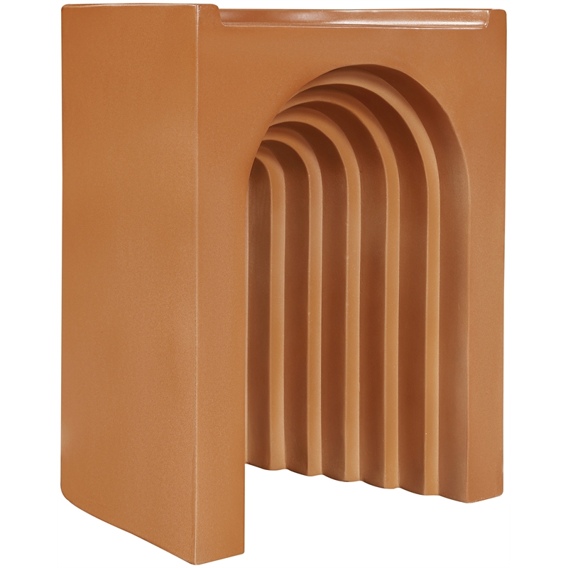 Meridian Furniture Avenda Terracotta Indoor/Outdoor Concrete End Table