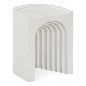 Meridian Furniture Avenda Terrazzo Indoor/Outdoor Concrete End Table