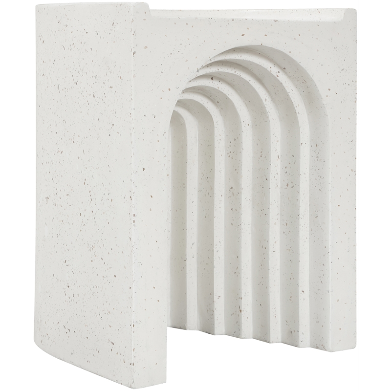 Meridian Furniture Avenda Terrazzo Indoor/Outdoor Concrete End Table