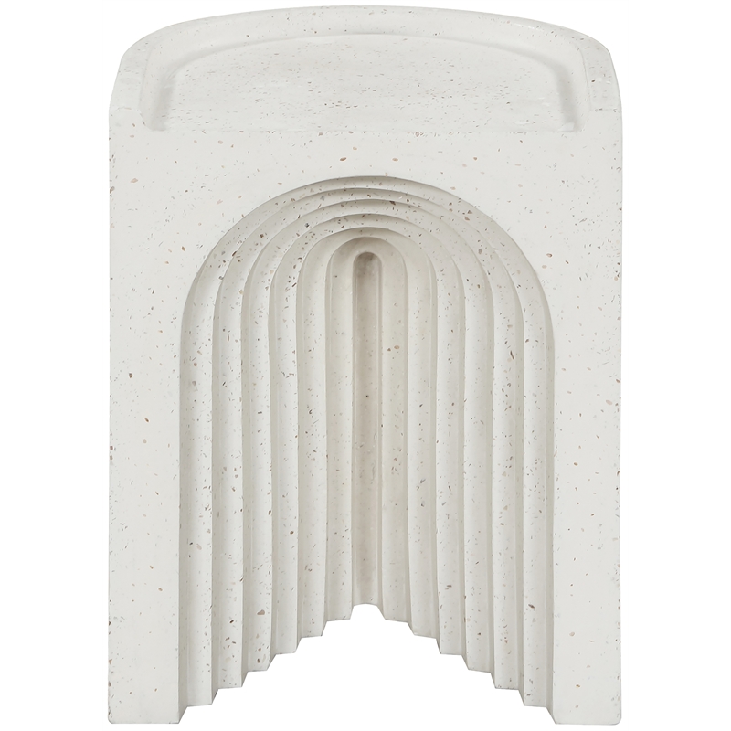 Meridian Furniture Avenda Terrazzo Indoor/Outdoor Concrete End Table