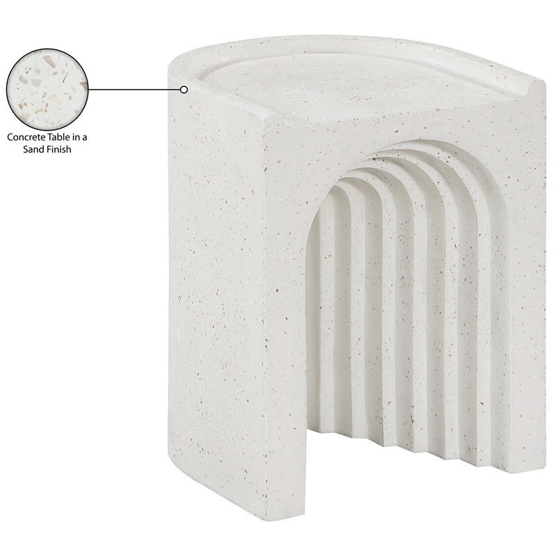 Meridian Furniture Avenda Terrazzo Indoor/Outdoor Concrete End Table