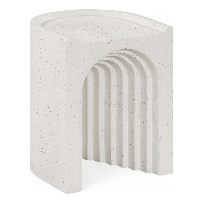 Meridian Furniture Avenda Terrazzo Indoor/Outdoor Concrete End Table