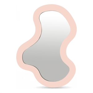 Meridian Furniture Oblique Pink Iron Frame Mirror