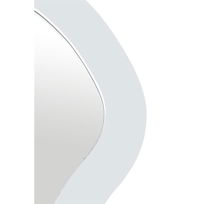 Meridian Furniture Oblique White Iron Frame Mirror