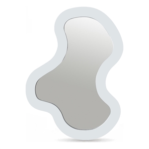 Meridian Furniture Oblique White Iron Frame Mirror