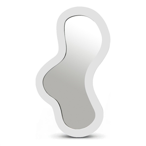 Meridian Furniture Oblique White Iron Frame Mirror