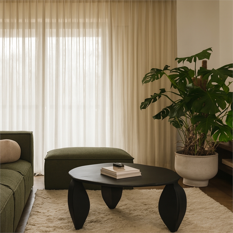 Meridian Furniture Pueblo Black Aluminum Coffee Table