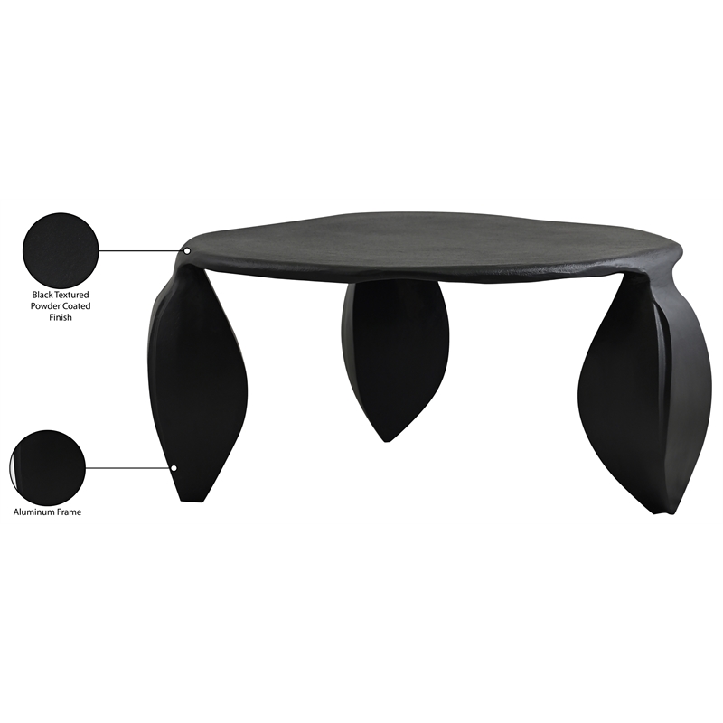 Meridian Furniture Pueblo Black Aluminum Coffee Table