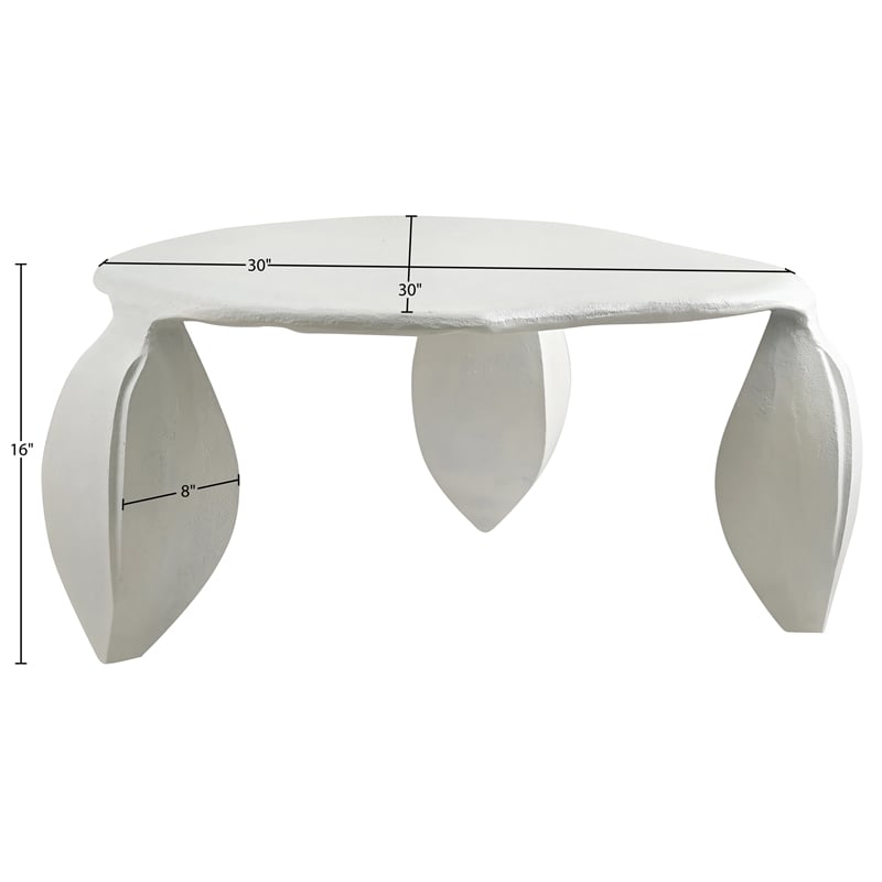 Meridian Furniture Pueblo Cream Aluminum Coffee Table