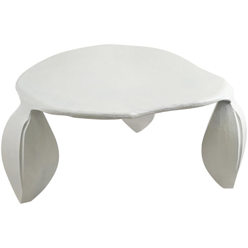 Meridian Furniture Pueblo Cream Aluminum Coffee Table