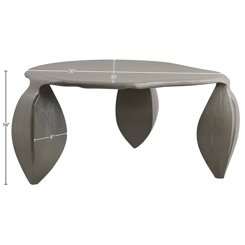 Meridian Furniture Pueblo Taupe Aluminum Coffee Table