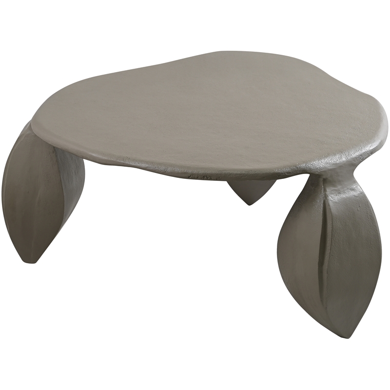 Meridian Furniture Pueblo Taupe Aluminum Coffee Table