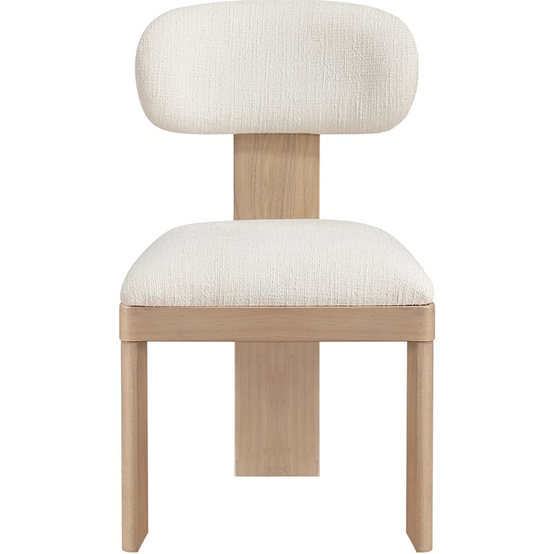 Meridian Furniture Timbra Natural Linen Textured Fabric Dining Chair (Set of 2)