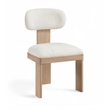 Meridian Furniture Timbra Natural Linen Textured Fabric Dining Chair (Set of 2)