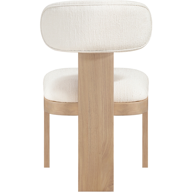 Meridian Furniture Timbra Natural Linen Textured Fabric Dining Chair (Set of 2)