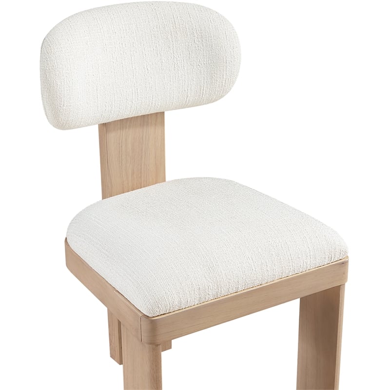 Meridian Furniture Timbra Natural Linen Textured Fabric Dining Chair (Set of 2)
