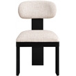 Meridian Furniture Timbra Black Linen Textured Fabric Dining Chair (Set of 2)