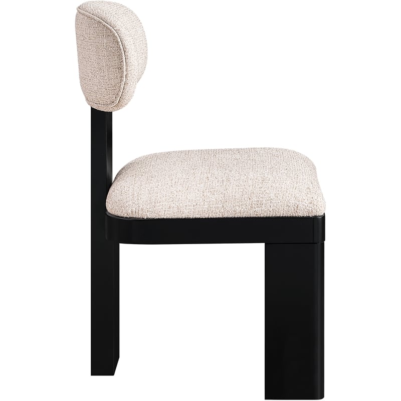 Meridian Furniture Timbra Black Linen Textured Fabric Dining Chair (Set of 2)