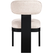 Meridian Furniture Timbra Black Linen Textured Fabric Dining Chair (Set of 2)