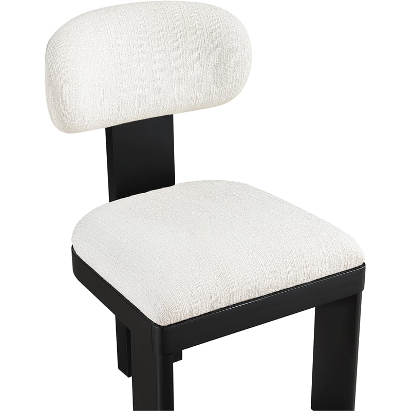 Meridian Furniture Timbra Black Linen Textured Fabric Dining Chair (Set of 2)