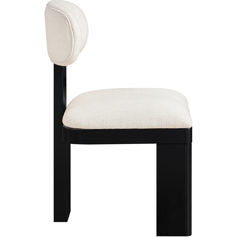 Meridian Furniture Timbra Black Linen Textured Fabric Dining Chair (Set of 2)